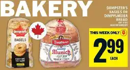 Food Basics Dempster's bagels or Dimpflemeier bread offer