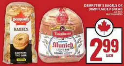 Food Basics Dempster's bagels or Dimpflmeier bread offer