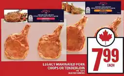 Food Basics Legacy marinated pork chops or tenderloin offer