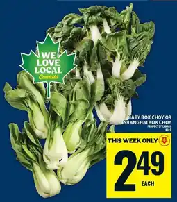 Food Basics Baby Bok Choy Or Shanghai Bok Choy offer
