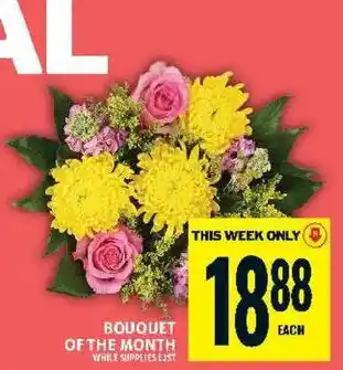 Food Basics Bouquet of the month offer