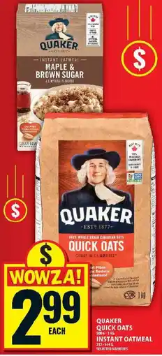 Food Basics Quaker quick oats offer