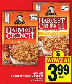 Food Basics Quaker harvest crunch cereal offer