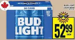 Food Basics Bud light light beer offer