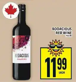 Food Basics Bodacious red wine offer