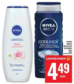 Food Basics Nivea body wash or shower gel offer