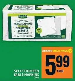 Food Basics Selection eco table napkins offer