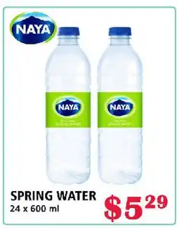 MVR Cash & Carry SPRING WATER offer