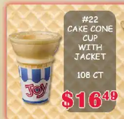 MVR Cash & Carry 22 CAKE CONE CUP WITH JACKET offer