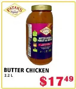 MVR Cash & Carry PATAK'S BUTTER CHICKEN offer