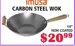 MVR Cash & Carry IMUSA CARBON STEEL WOK offer