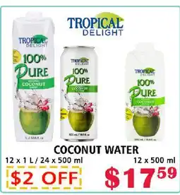 MVR Cash & Carry COCONUT WATER offer