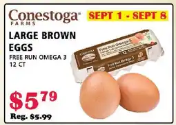 MVR Cash & Carry CONESTOGA FARMS LARGE BROWN EGGS offer