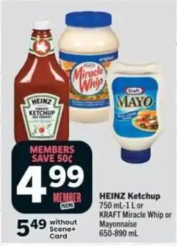 Co-op Heinz ketchup or kraft miracle whip or kraft mayo offer