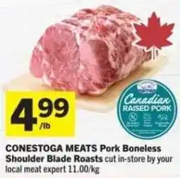 Co-op Conestoga meats pork boneless shoulder blade roasts offer