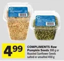 Co-op Compliments Raw Pumpkin Seeds or Roasted Sunflower Seeds offer