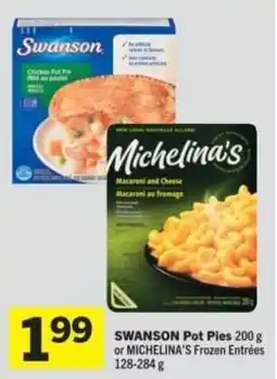 Co-op Swanson Pot Pies or Michelina's Frozen Entrées offer