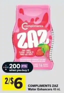 Co-op Compliments ZAZ Water Enhancers offer
