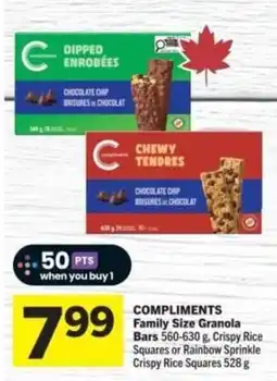 Co-op Compliments family size granola bars offer