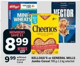Co-op Kellogg's or General Mills Jumbo Cereal offer