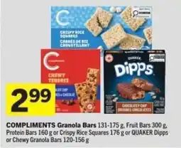 Co-op Compliments granola bars offer
