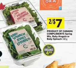 Co-op Compliments spring mix baby arugula or baby spinach offer