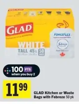 Co-op Glad kitchen or waste bags with febreze offer