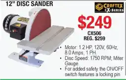 Busy Bee Tools CrafteX 12" disc sander offer