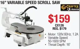 Busy Bee Tools Craftex 16" variable speed scroll saw offer