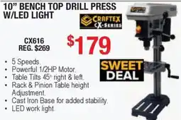 Busy Bee Tools Craftex 10" bench top drill press offer