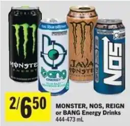 Co-op Monster, Nos, Reign or Bang Energy Drinks offer