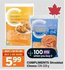 Co-op Compliments Shredded Cheese offer