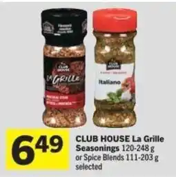 Co-op Club House La Grille Seasonings offer