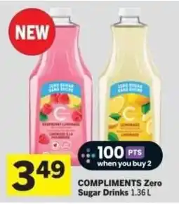 Co-op Compliments Zero Sugar Drinks offer