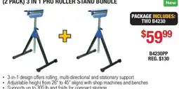 Busy Bee Tools 3 In 1 Pro Roller Stand Bundle offer