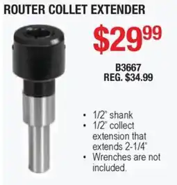 Busy Bee Tools Router collet extender offer