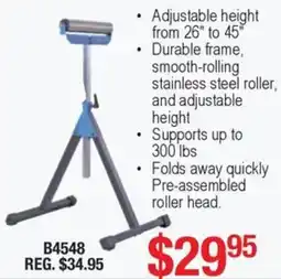 Busy Bee Tools Adjustable height roller stand offer