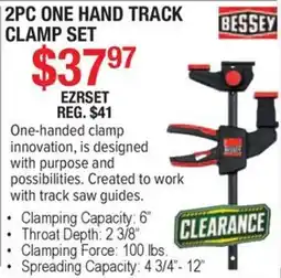 Busy Bee Tools Bessey 2pc one hand track clamp set offer