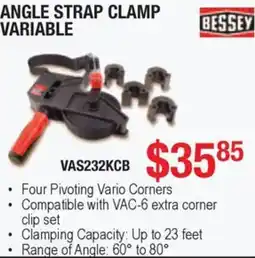 Busy Bee Tools Bessey angle strap clamp variable offer