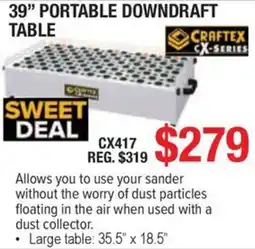 Busy Bee Tools Craftex 39" Portable Downdraft Table offer
