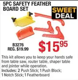 Busy Bee Tools 5pc safety feather board set offer
