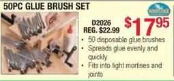 Busy Bee Tools Woodstock 50pc glue brush set offer