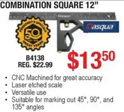 Busy Bee Tools Dasqua combination square 12" offer