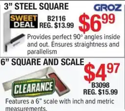 Busy Bee Tools Groz 3" steel square offer