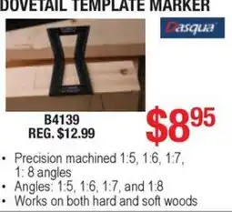 Busy Bee Tools Dasqua dovetail template marker offer