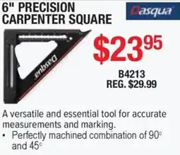Busy Bee Tools Dasqua 6" precision carpenter square offer