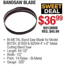 Busy Bee Tools Bandsaw blade offer