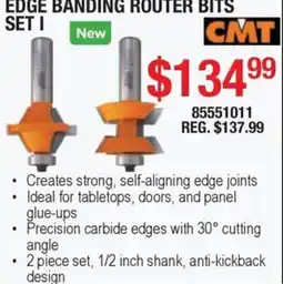 Busy Bee Tools CMT edge banding router bits set i offer