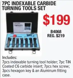 Busy Bee Tools 7pc indexable carbide turning tools set offer