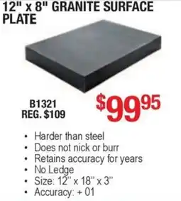 Busy Bee Tools granite surface plate offer